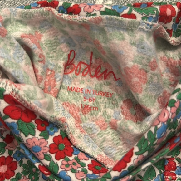 Mini Boden Floral Kids Dress - Red and Blue - Picture 2 of 2